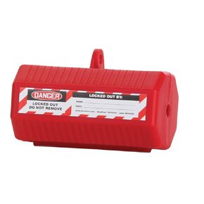 Accuform Tamper-Proof Multi-Plug Lock for OSHA Lockout Tagout, Fits Most Plugs, Plastic, Red, KDD230