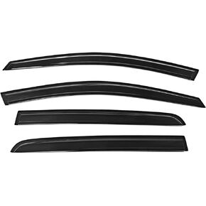 IKON MOTORSPORTS Window Visors Compatible with 2015-2019 Volkswagen Golf MK7, Dark Smoke Factory Style Acrylic Car Rain Sun Window Shade Guard Visor