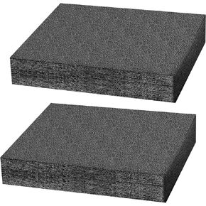 2 Pcs Polyethylene Foam Sheet Black 12 x 10 x 2.36 Inch Cuttable Foam Inserts for Cases Packing Foam Block Cube Sheet Foam Padding for Tools Storage and Crafts