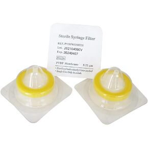 [عبوة مكونة من 20] مرشحات حقنة [معقمة ومعبأة بشكل فردي] قطر غشاء PVDF 33 مم حجم المسام 0.22 ميكرومتر بواسطة Allpure Biotechnology (PVDF-33mm-0.22μm) in Kuwait