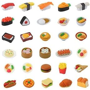 Japanese Iwako Eraser 30 Pieces of Bakery, Japanese & Chinese Food Erasers Assortment by Iwako