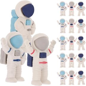 ibasenice Cartoon Astronaut Erasers - 24PCS Classroom Astronaut Erasers Pencil Erasers Portable Multi Function Erasers Party Favors Classroom Rewards Goodie Bag Stuffers (Random Color)