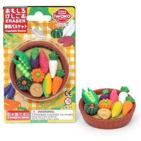 Iwako Japanese Puzzle Eraser - Mini Vegetables in Basket