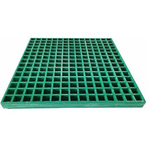 PreAsion 1.9ft*1.9ft Grating Fiberglass Grille 1.5’Green 1pc FRP Grille Plate for Car Washing,Outdoor Drainage,Municipal Engineering
