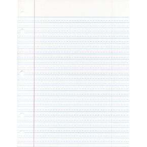 School Smart 85243 Cursive Ruled Notebook Paper with Margin - 8 in x 10 1/2 in - Ream of 500 - White - 085243