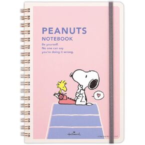 Hallmark 812188 Snoopy Notebook, B6, Horizontal Rule, Pink