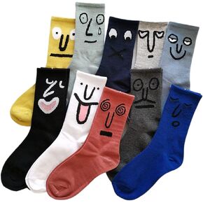 OurSuperDeals Cool Funny Gag Gifts Christmas Stocking Stuffers for Men Women Graphic Novelty Silly Weird Cotton Crew Socks