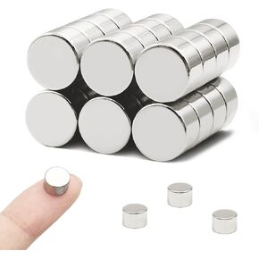 Refrigerator Magnets 8x6mm 20Pcs, Small Round Rare Earth Magnets, Tiny Strong Neodymium Disc Magnets for Crafts, Whiteboards, Fridge, Office, and Dry Erase Board