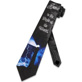 Steven Harris Religious Ties Mens Lighthouse Necktie Christian Tie for Men Jesus Neckties