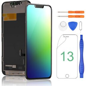 Yodoit for iPhone 13 Screen Replacement LCD Kit COF FHD Display A2482, A2631, A2634 3D Touch Digitizer Glass Assembly with 6.1 Inch Repair Tool