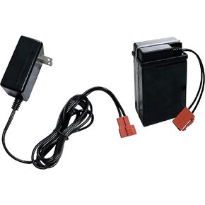 6V 4Ah Battery and Charger Combo Set for Kid Trax Rideamals Horse Toddler Quad for Rollplay Flex Kart Steam Train Dragon Mini Quad for PJ Masks Quad Child Ride On Car