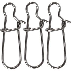 ENERHIKE 100pcs Fishing Snap Duo Lock Snap Stainless Quick Change High Strength Fishing Clip 26-220LB