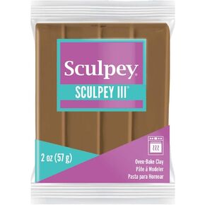 III Polymer Oven-Bake Clay, Hazelnut Brown, Non Toxic, 2 oz. bar