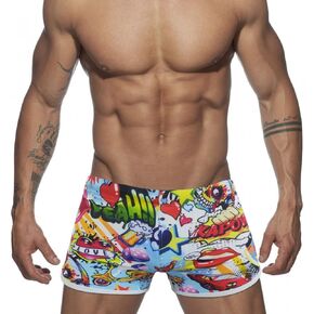 UXH Men's Swimwear Carton Swim Short Beach Pants Swimsuilt
