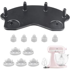 Stand Mixer Attachment Holders, Compatible with Kitchenaid Mixer & KitchenAid Flat Beater, Kitchen Accessory Organizer, Accessories for Storing Dough Hooks,Flat & Flex Edge Beater