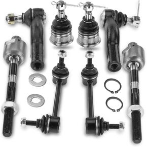 A-Premium Set of 8, Front Sway Bar Link, Upper Ball Joint, Inner & Outer Tie Rod End, Compatible with Mazda 6 2003-2008