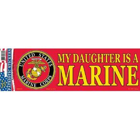 USMC My Daughter is A U.S. Marine Bumper Sticker 3-1/4"X9"