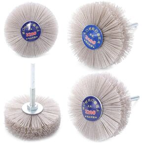 HomeSoGood Nylon Wheel Brush Woodwork Flower Head Wood Furniture Drill Grind Buff Deburring Grinder
