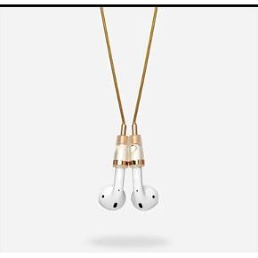BDog's B'Dogs Magnetic Chain Compatibility with airpods Necklace Chain Earphone Anti-Lost Strap Compatibility with AirPods 1&2/ Pro /3rd /Pro (Gold)