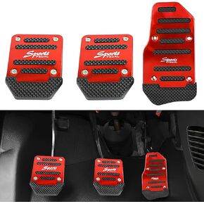 Pack-3 Car Non-Slip Pedal Pads Set, Accelerator Pedal Covers, Car Brake Pedal Protectors, Automobile Universal Replacement Accessories, for Most Cars, Trucks and Vans (Blue)