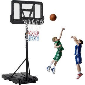 Kids Basketball Hoop,Outdoor Portable Adjustable Basketball Goal System w/ 2 Wheels, 5-7 FT Swimming Pool Basketball Hoop Outdoor 28in Backboard with Enlarged Base for Kids/Adults Indoor Outdoor 3+ in Saudi Arabia