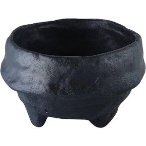Santa Barbara Design Studio Pure Design Paper Mache Footed Decorative Bowl, Small, Black