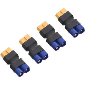 4pcs Male EC3 to Female XT60 Adapter Wireless Connector for RC FPV Drone Car Lipo NiMH Battery Charger ESC
