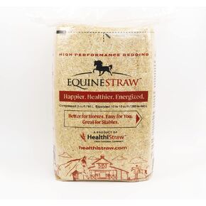 HealthiStraw EquineStraw, 3 cu ft - All-Natural Straw Bedding for Foaling, Trailers, Horses with Respiratory or Skin Issues, Dust-Free – Absorbent – Sustainably Sourced