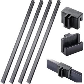 34 Pieces Hanging File Rail and Clip Set 30 Black Hanging File Clips 4 Hanging File Rails Plastic Rail Clips Drawer Black File Rails Hook Type File Bracket Clips File Folder Hangs for Home Office Use