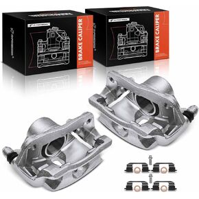 A-Premium Disc Brake Caliper Assembly with Bracket Compatible with Select Honda and Acura Models - Accord 2003-2017, Civic 2013-2020, CR-Z 2016, Fit 2013-2014, ILX - Front Driver and Passenger Side