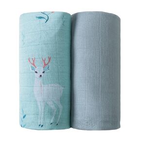 Viviland Muslin Swaddle Blankets, Baby Swaddle Wrap for Baby Boys and Girls, Breathable and Skin-Friendly Baby Receiving Blankets, Baby Essentials, Registry & Gift, 2-Pack Sun, 47 x 47 inches