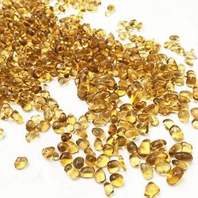 Decorative Stones,Glass Stones,1 Lb About 460 G Irregular Sea Glass Pebbles Artificial Glaze Crystal Stones Rocks for Vase Filler,Table Scatter,Aquarium Decoration,Air Plants Decoration (Amber)