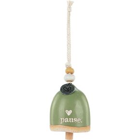 DEMDACO Pooh Classic Yellow Bear Everyday Collection Self Care 2 inch Stoneware Mini Inspired Bell Ornament