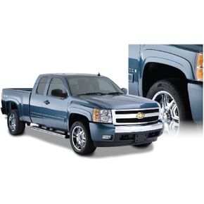 Bushwacker OE Style Factory Front & Rear Fender Flares | 4-Piece Set, Black, Smooth Finish | 40923-02 | Fits 2007-2013 Chevrolet Silverado 1500; 2007-2014 Silverado 2500 HD, 3500 HD (Excludes Dually)