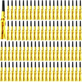 Cagemoga 102 Pieces Glitter Gold Fringed Noise Maker Musical Blow Outs Musical Blowouts whistle Party Blow Horns for Kids Birthday Holiday New Years Party Favors Goodie Bag Stuffers Fillers