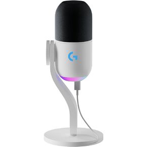 Logitech G Yeti GX Dynamic RGB Gaming Microphone with LIGHTSYNC, USB Mic for Streaming, Supercardioid, USB Plug and Play for PC/Mac - Off White