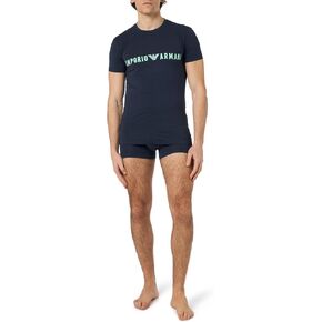Emporio Armani Men's Stretch Cotton Megalogo T-Shirt+Trunk