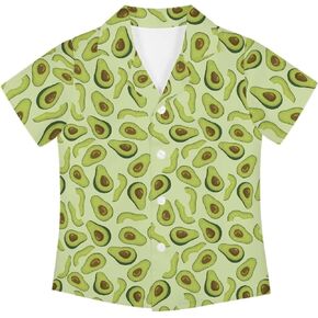 Boy Button Down Shirt Short Sleeve Kids Aloha Shirt Boys Summer Beach Clothes Collared Shirt Boy