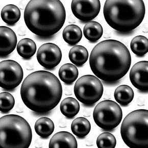 120 Pieces Floating NO Hole Pearls and 500 Pieces Transparent Water Gels,Pearl Decor,Black Floating Beads for Vases Floating Candles Home Weddings Table Centerpieces Party Decor(10mm,14mm,20mm) Black