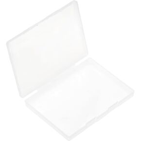 Paialco A5 Clear Plastic Storage Box, 6 x 8 Inch Flat Case Holder for Beads/Tools/Letters/Papers