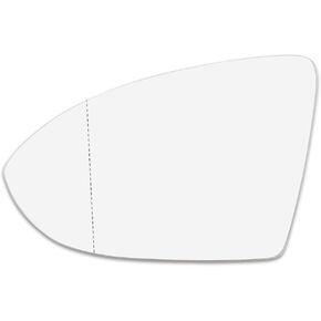 X AUTOHAUX Left Driver Side Mirror Glass Replacement Heated with Backing Plate for Volkswagen Golf MK7, for Volkswagen Jetta 2019-2021, for Volkswagen Golf GTI 2015-2021