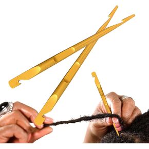 Interlocking Tool， For Locs Microlock Retighten Tools Effortless For Dreadlocks And Sisterlocks Hairstyles Needles Dual-Ended Metal Dreadlock Crochet Needle 2 Piece Set