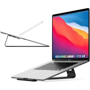 Twelve South ParcSlope for MacBook, Laptops and iPad Pro | Hybrid laptop typing stand and tablet desktop sketching wedge (silver)