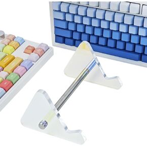 3-Tier Transparent Keyboard Display Stand Mechanical Keyboard Storage Holder Thick Acrylic Gaming Keyboard Plate Holder Display Stand for Keyboard Tablet Picture Frames