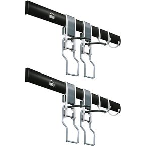 Borgen bike wall mount for 2 Bikes - Bike rack garage - Expandable Bike storage solution with steplessly adjustable Bike hooks and hooks for accessories.