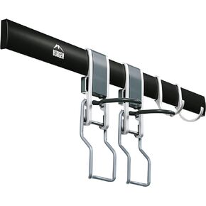 Borgen bike wall mount for 2 Bikes - Bike rack garage - Expandable Bike storage solution with steplessly adjustable Bike hooks and hooks for accessories.