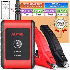 Autel MaxiBAS BT506 Car Battery Tester, 6V 12V 100-2000 CCA Battery Analyzer, Top Accuracy Adaptive Conductance, 12V 24V Cranking/Charging Test via APP, Digital Battery Diagnostic Tool for All Cars