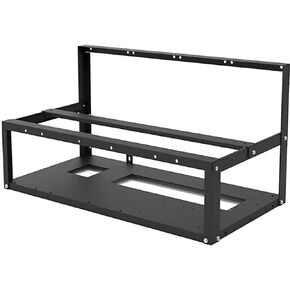 8GPU Mining Rig Frame, Steel Open Air Miner Mining Computer Frame Rig Case for Crypto Coin Currency Bitcoin ETH ETC ZEC Mining Accessories Tools - Frame Only, Fans & GPU is not Included