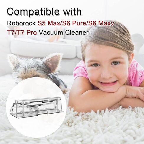 Garbage fighter Dust Bin Box for Xiaomi Roborock S5 MAX/ S6 Maxv /S6 Pure T7/T7 Pro Vacuum Cleaner Replacement Parts with HEPA Filter Accessories in Kuwait