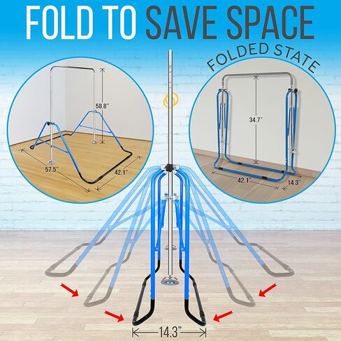 شريط الجمباز للأطفال من سيرين لايف هوم، ارتفاع قابل للتعديل، قابل للطي، قابل للتوسيع، معدات تدريب الجمباز الأفقية للمنزل، مجموعة صالة الألعاب الرياضية للأطفال الصغار في الأماكن المغلقة، مجموعة القرد بار المرح in Kuwait